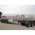 56 CBM tri-axle LPG gas/propane transport tank semi trailer / lpg tank truck trailer